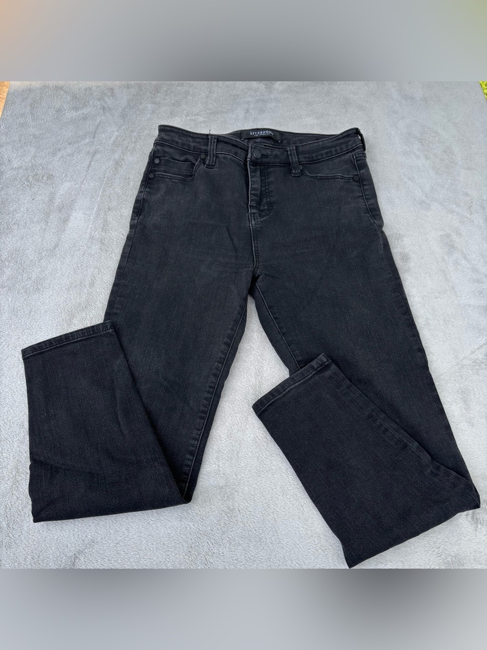 Liverpool Los Angeles High-Rise Black Skinny Jeans Women’s Size 6/28 Good